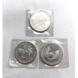 3 silver 1oz fine silver liberty one dollar coins