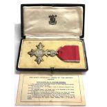 Boxed M.B.E medal