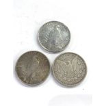 3 usa silver dollars 1889, 1923 and 1922