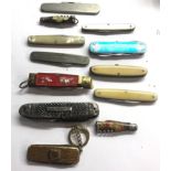 Collection of vintage pocket pen knives