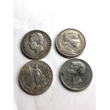 Silver crown size coins 1875 5 pesetas 41930 trade dollar 1871 5 pesetas 1929 5 lati