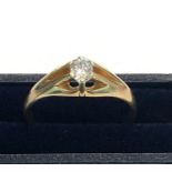 18ct gold solitaire diamond ring size of diamond approx 4mm by 3.5mm weight 3.6g