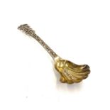 Victorian shell design silver spoon measures approx 4cm long Birmingham silver hallmarks