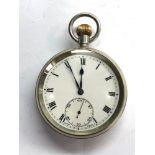 Antique pocket watch by Syren cpen back case showing movement watch sold as spares or repair