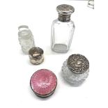 4 silver perfume bottles a/f please see images for details