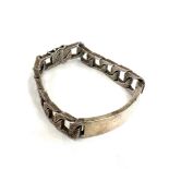 Vintage chunky silver id bracelet weight approx 86g