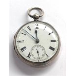 Antique silver fusee pocket watch by TDonkin scarborgh watch sold as spares or repair given