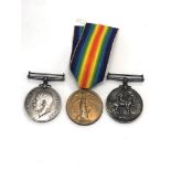 3 ww1 medals named to 33159 pte w.bone k.osco.bord and ch.6266 pte h.lee r.m.l.iwith s4-173825 pte.