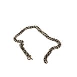 Graduated silver albert pocket watch chain no t-bar or link hallmarked on every link weight 50g