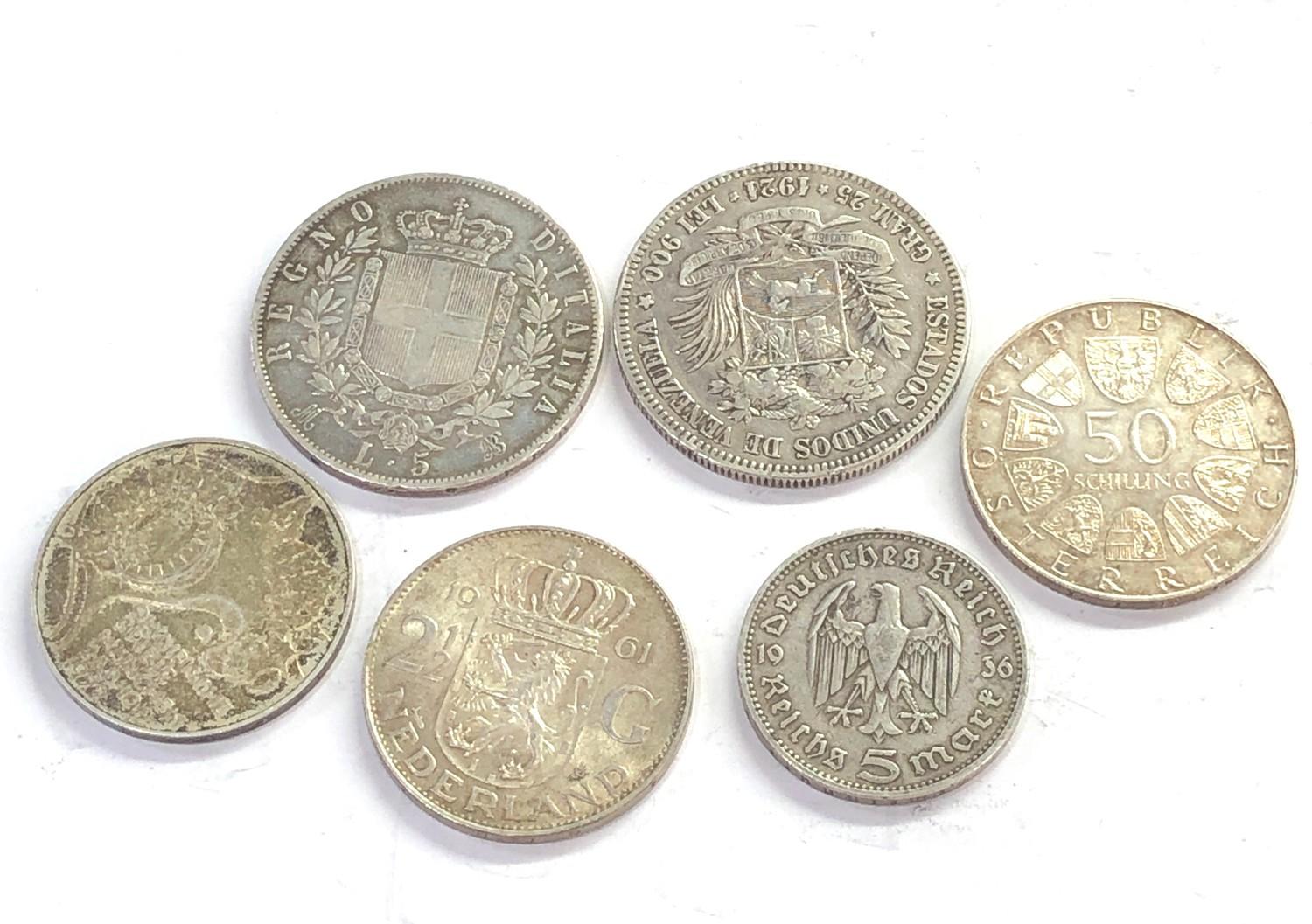 6 continental silver coins - Image 2 of 2