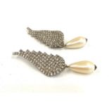 Butler and wilson pearl drop earrings