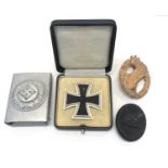 ww2 Nazi items belt buckle medal and badges