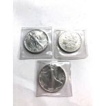 3 silver 1oz liberty one dollars