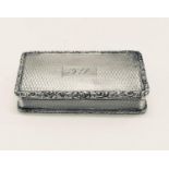 Antique Georgian silver snuff box Birmingham silver hallmarks makers WP measures approx 75mm by 40mm