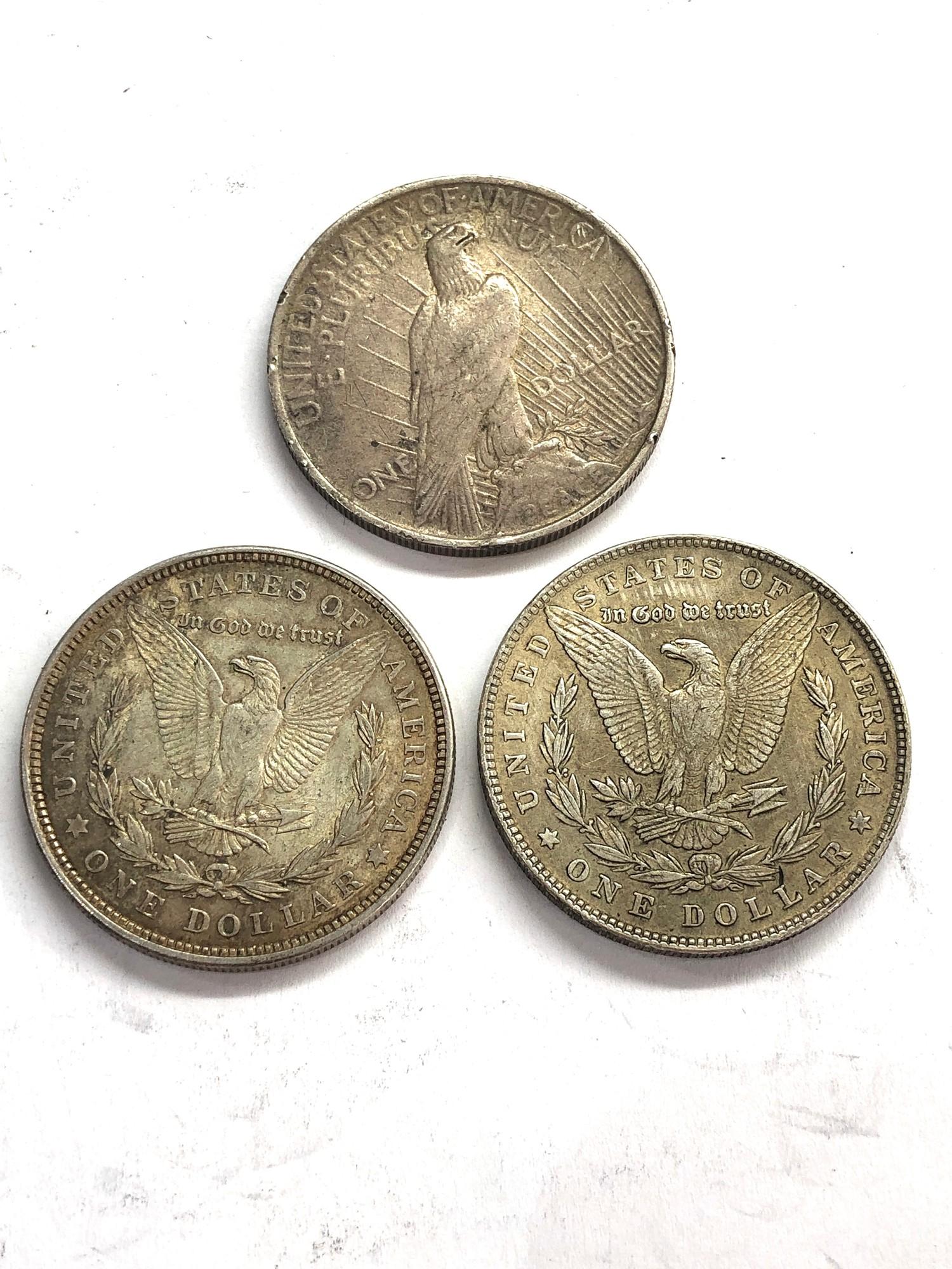 3 usa silver dollars 1881,1921 and 1923 - Image 2 of 2