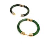 2 vintage jade type bangles please see images for details