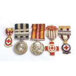 Selection of red cross medals and others Picture Information Opens image gallery Image is loading