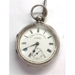 Antique silver pocket watch by H.Samuel Manchester watch winds and ticks but no warranty given