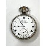 Antique silver open faced pocket watch by Chas Fish kingsland & stoke newington watch winds and