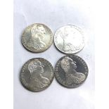 4 silver maria Theresia coins