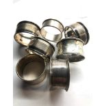 7 silver napkin rings weight 105g