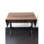 Vintage mahogany sofa table, dummy draws one side, missing one handle