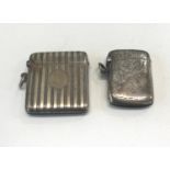 2 antique silver vesta cases