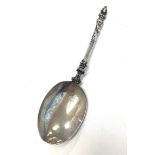 Early antique silver Dutch folding spoon weight is approx 35.8g