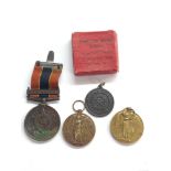 Selction of medals to include fire brigade long service medal 2 ww1 medals and boxed life saving