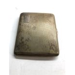 Engine turned silver cigarette case weight 80g good condition