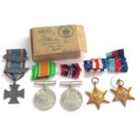 Selection of ww2 medals in box
