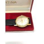 Boxed vintage gents Certina wristwatch the watch winds and ticks but no warranty given