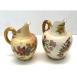 2 Royal Worcester blush ivory jugs in good condition
