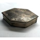 Antique silver box measures approx 13.5 by 7.5cm height 3cm Chester silver hallmarks weight 132g