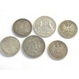 6 silver continental silver coins