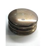 Vintage silver paperweight measure approx 8.5cm dia 3.6cm high