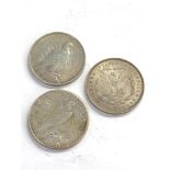 3 usa silver dollars 1921,1923 and 1923