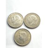 2 1935 silver crowns and a 1937 crown