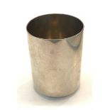 Russian silver tot cup hallmarked to base measures approx 6cm hight