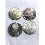 4 silver maria Theresia coins
