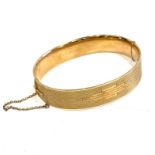 Vintage 9ct gold bracelet with bronze core hallmarked L.W&G 9ct gold bronze core Lagarmic