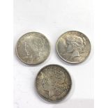 3 usa silver dollars 1922 ,1925 and 1921