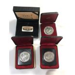 3 Canada silver proof coins boxed and ingot please see images for details