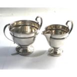 Silver sugar and cream Birmingham silver hallmarks weight 160g