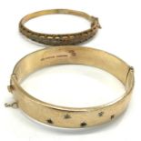 2 9ct gold bangles worn condition weight 33g