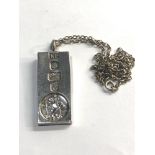 St Christopher silver ingot pendant and chain