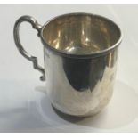 Antique silver mug sheffield silver hallmarks makers walker and hall height 7.8cm weight 140g