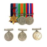 6 WW2 medals includes 3 mounted with m.i.d oak leaf