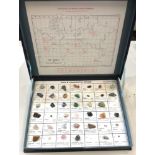 Box gems and ornamental stones collection