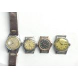 Selection of 4 vintage gents wristwatches impera certina anker and lip spares or repair